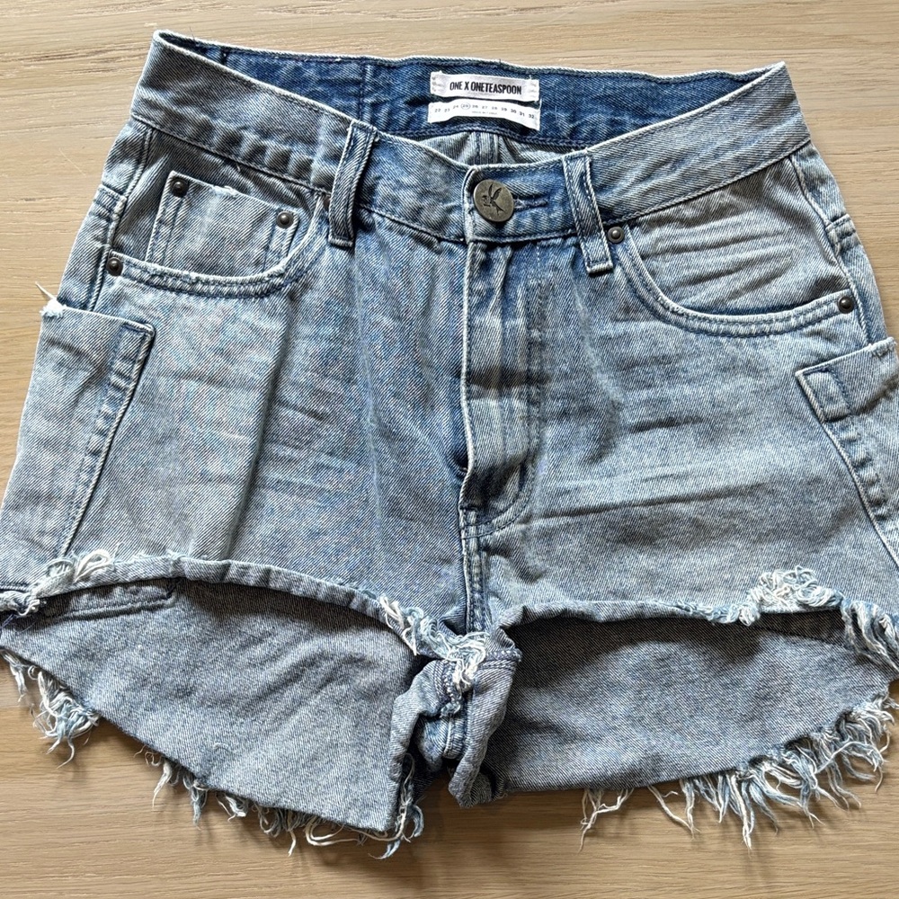 One Teaspoon Women's Blue Jean Shorts